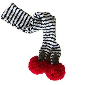 Kate Spade Striped Cherry Pom-pom Scarf